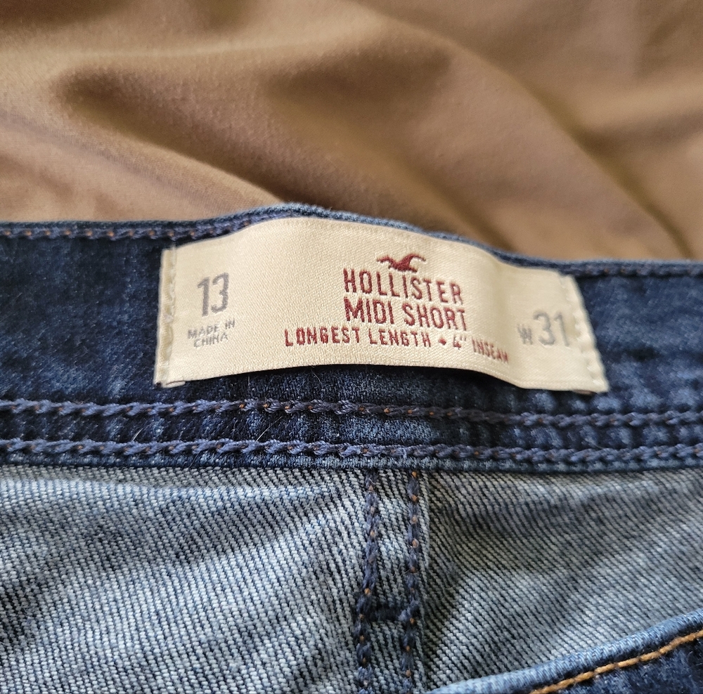 Hollister Blue Jean Shorts Classic Denim Style